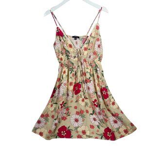 Mini slip dress mixed print size small AMBIANCE